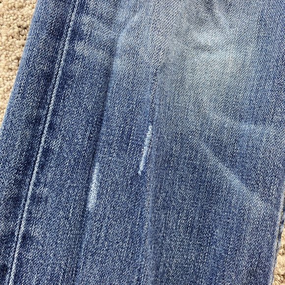 Vintage True Religion Jeans Women 29 Blue Denim Beaded Distressed Rip Ricky Pant - Picture 3 of 16